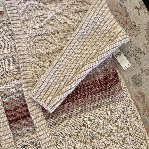 Anthropologie Pilcro Cardigan with Pink Red Stripes - Picture 4 of 4